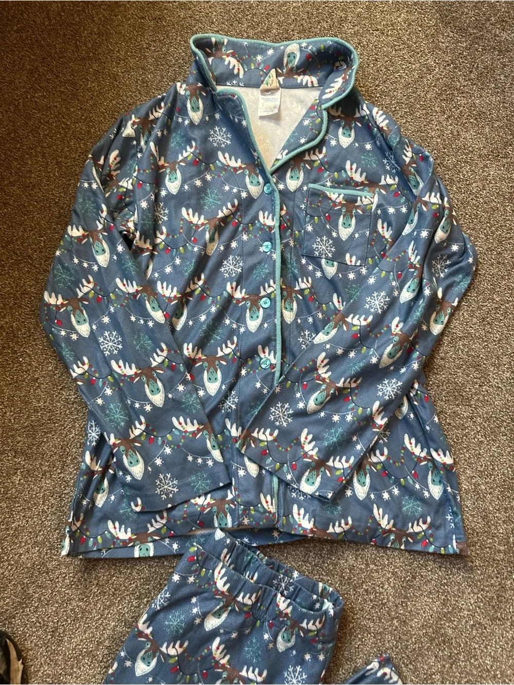 Matching adult and toddler Christmas Reindeer pajamas new.